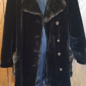 RARE BROGANA BY FAIRMOOR faux fur coat